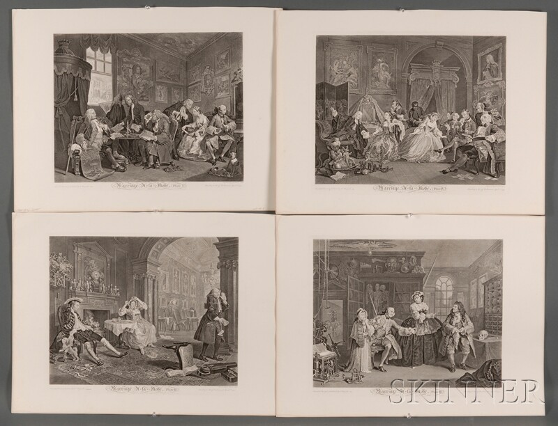 Appraisal: William Hogarth British - Marriage A-la-Mode Plates - from The