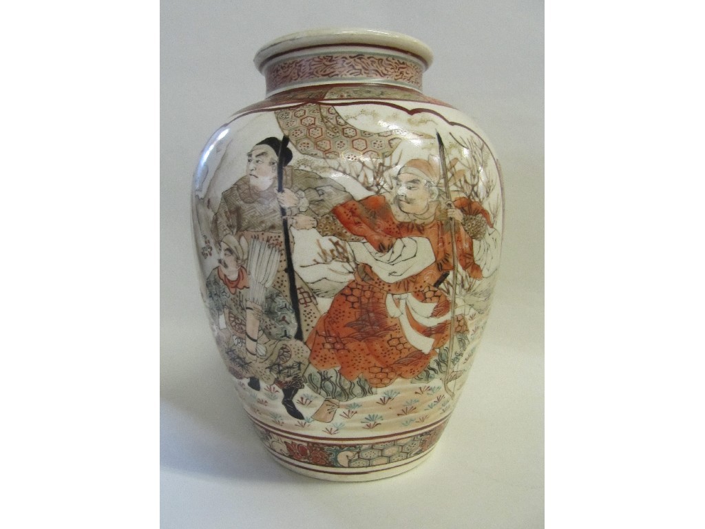 Appraisal: Japanese Satsuma vase decorated with warriors