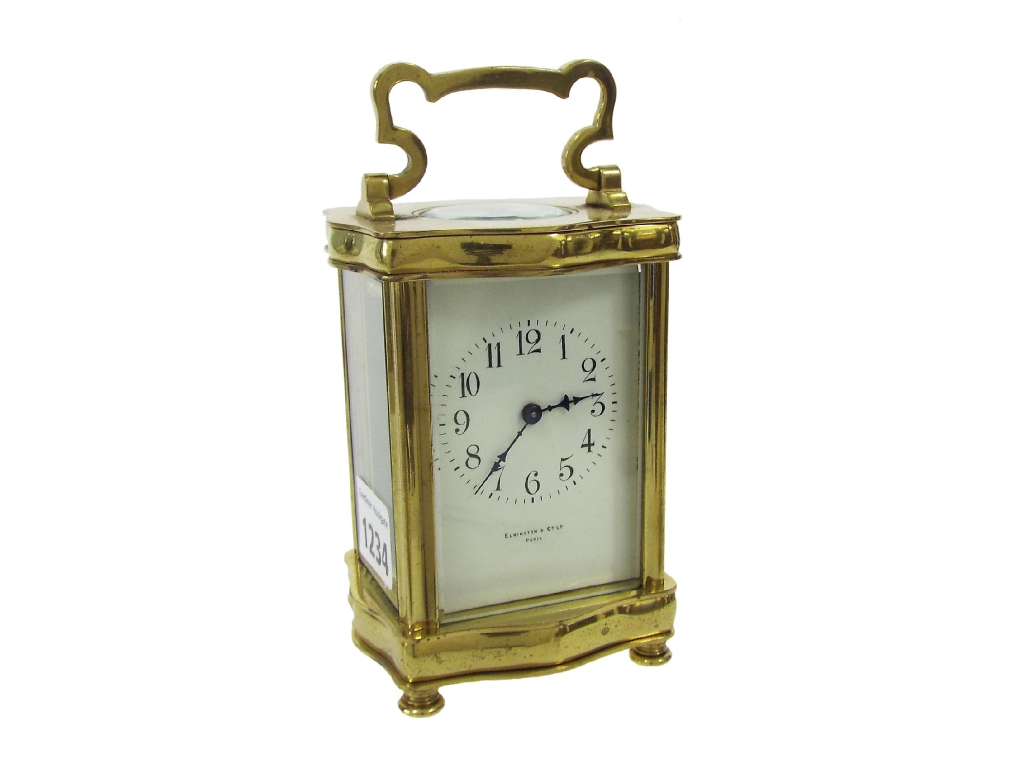 Appraisal: French carriage clock timepiece the dial inscribed Elkington Co Limited