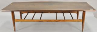 Appraisal: Arne Vodder style coffee table missing one cross stretcher top