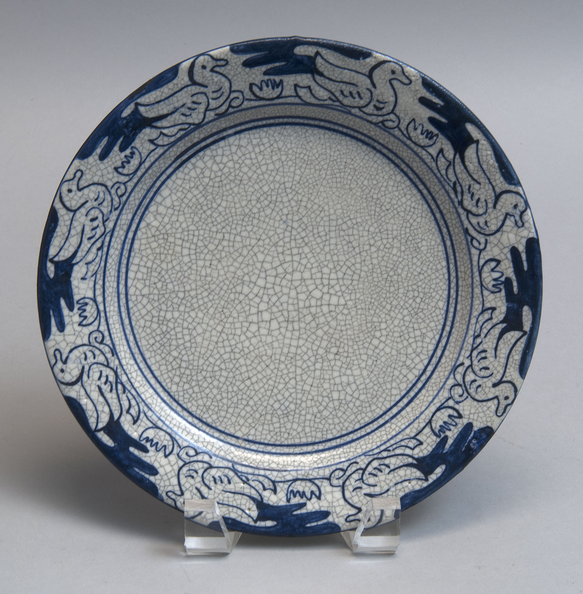 Appraisal: DEDHAM POTTERY PLATE th CenturyIn the Duck pattern Diameter ConditionUndamaged