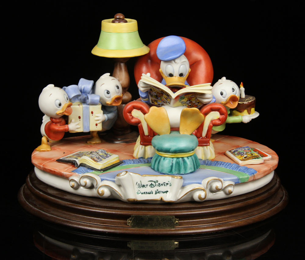 Appraisal: - Capodimonte Walt Disney's Donald's Birthday Figural Group Capodimonte Walt