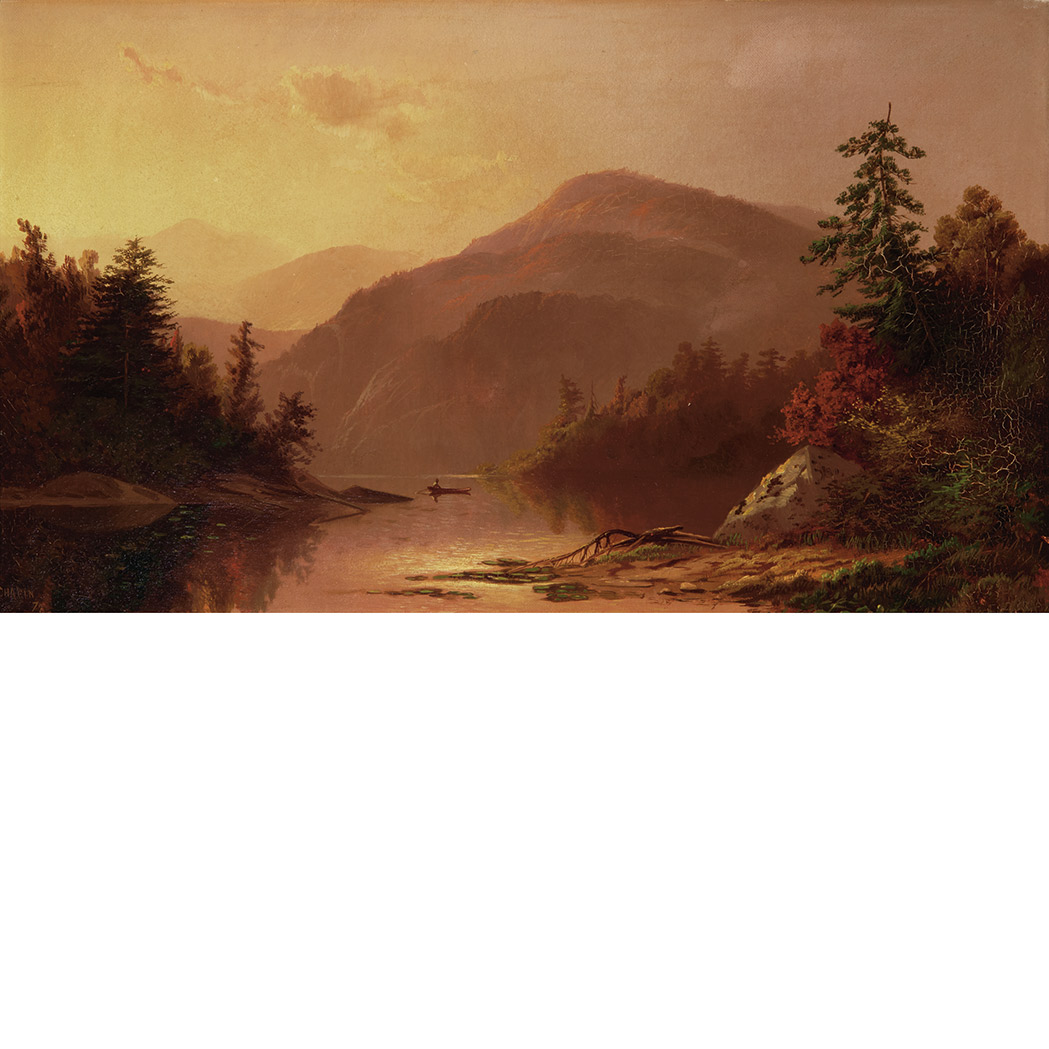 Appraisal: Charles H Chapin American - Boater in a Mountainous Landscape