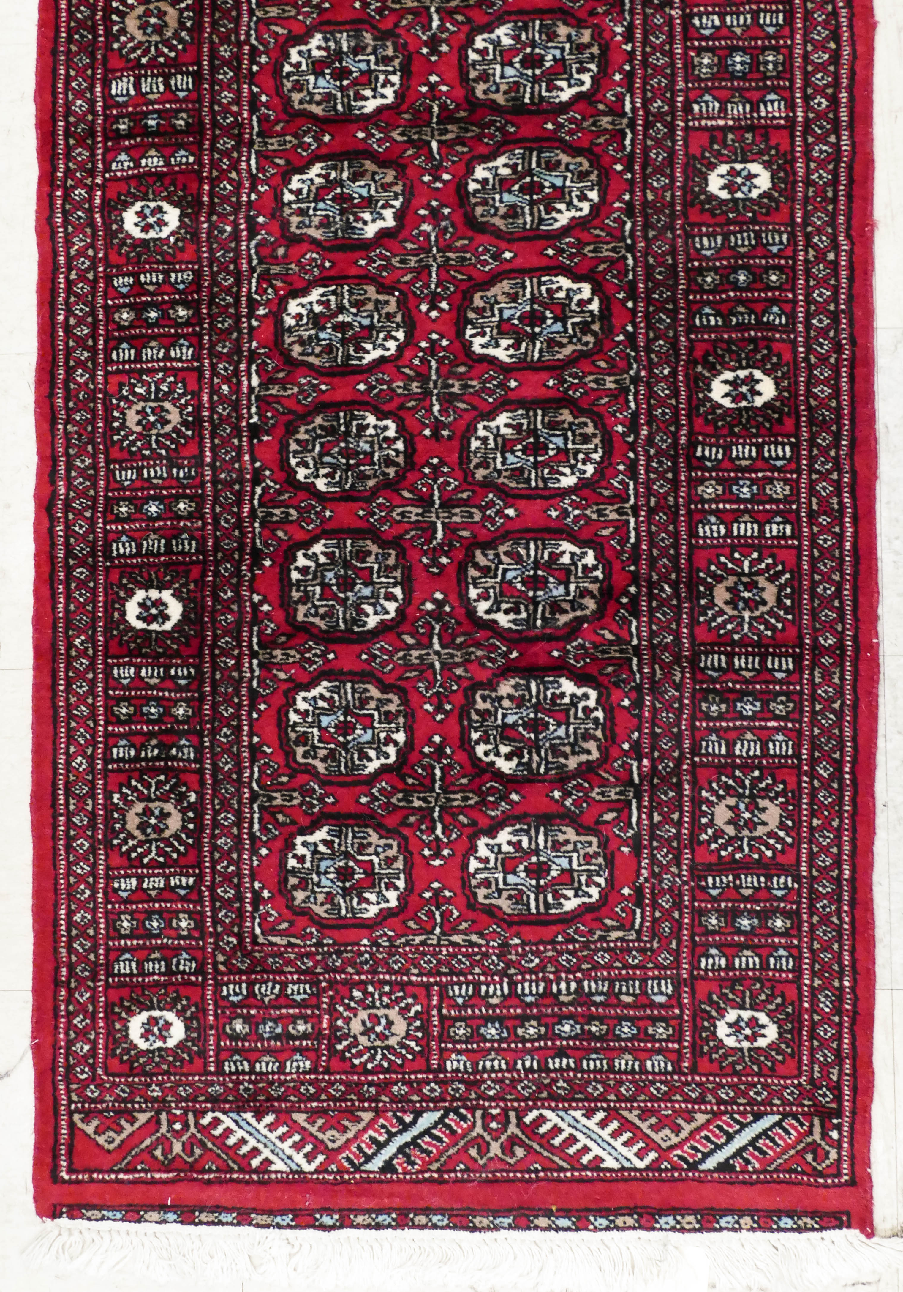 Appraisal: Turkish Bokhara Oriental Runner Rug - ' ''x ' ''