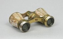 Appraisal: Chevalier Mother of Pearl Binoculars Pair of simple brass and