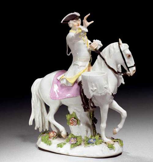 Appraisal: FIGURE OF A DRUMMER AS SALI RE Meissen circa Model