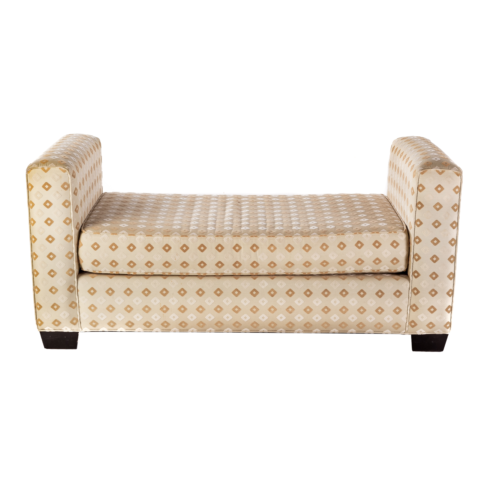 Appraisal: UPHOLSTERED BENCH BY CHARLES CAROL DESIGN Contemporary bench with modernist