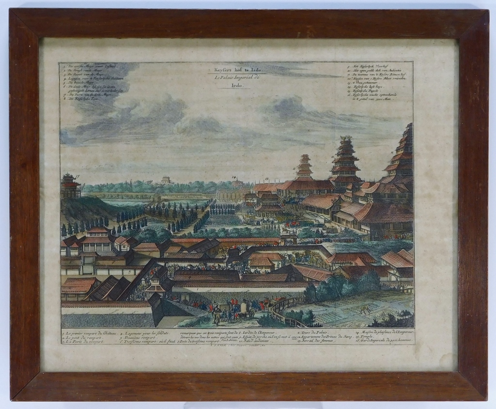 Appraisal: PIETER VAN DER AA LE PALAIS IMPERIAL DE IEDO MAP