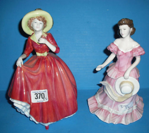 Appraisal: Royal Doulton Figures A Single Red Rose HN and Amy