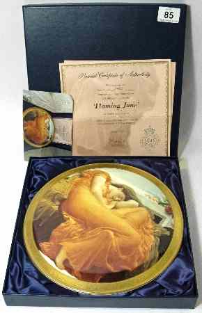 Appraisal: Royal Worcester Plate Flaming June limited edition for Bradex boxed