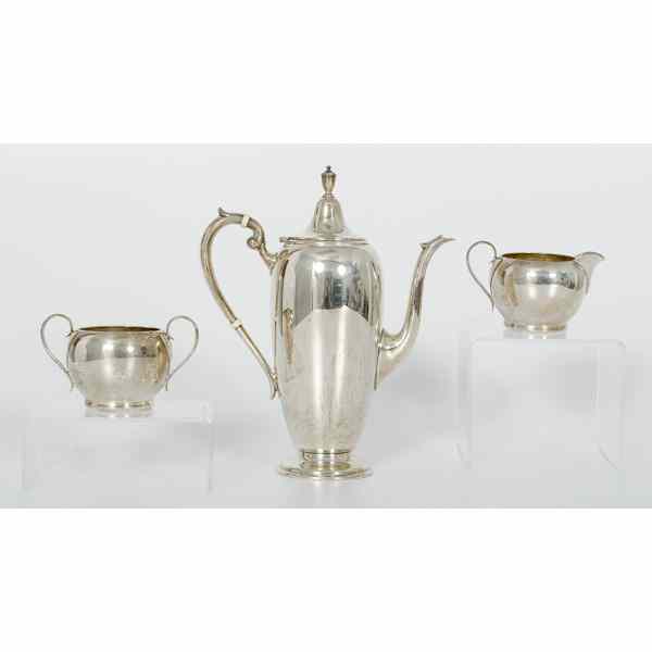 Appraisal: Gorham Sterling Coffee Service American a three-piece sterling silver coffee