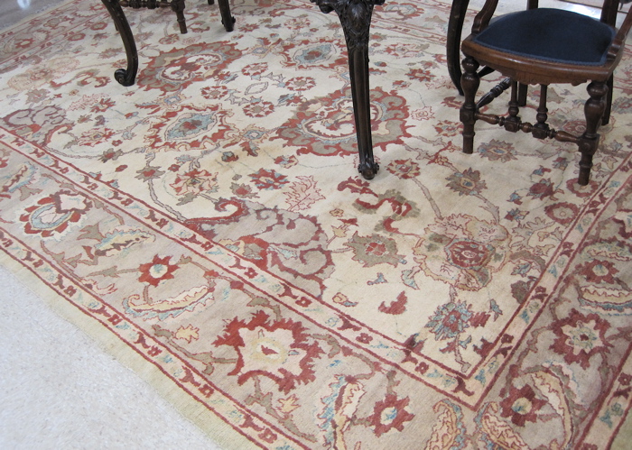 Appraisal: HAND KNOTTED ORIENTAL CARPET Afghani Persian double medallion and floral