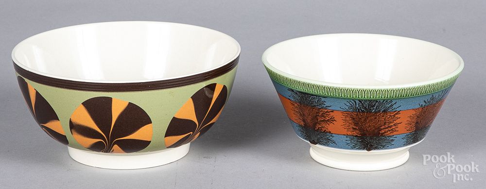 Appraisal: Two Don Carpentier mocha bowls Two Don Carpentier mocha bowls