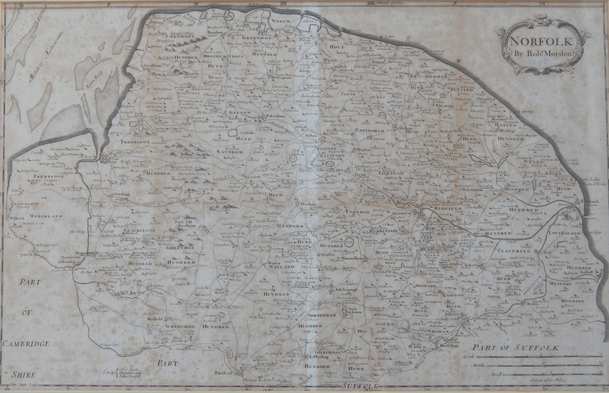 Appraisal: After Robert Morden Norfolk a printed map cm x cm