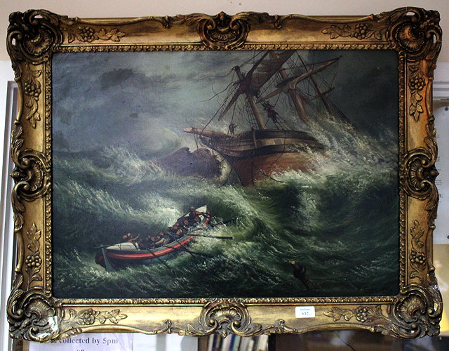 Appraisal: H TAYLOR - A SHIPWRECK SEASCAPE signed lower right and