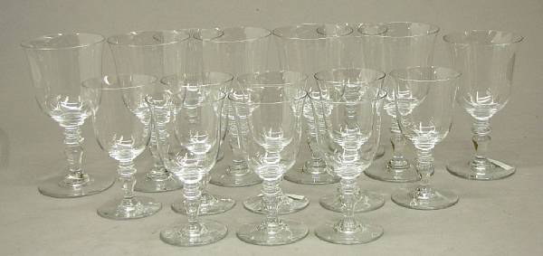 Appraisal: Twenty-three Baccarat glass goblets in the Vence pattern Comprising eight