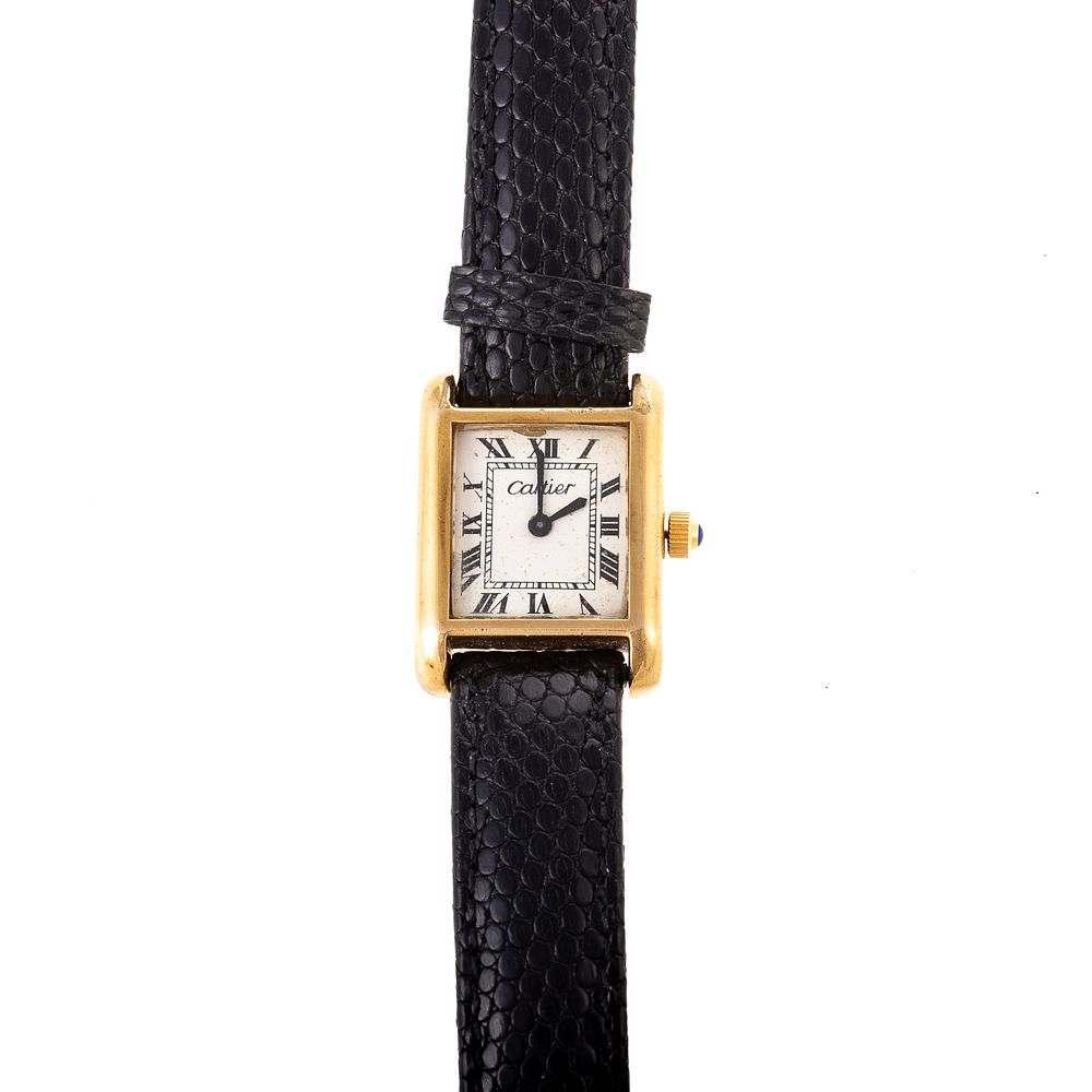 Appraisal: A Vintage Cartier Tank Watch K Gold Plated K yellow