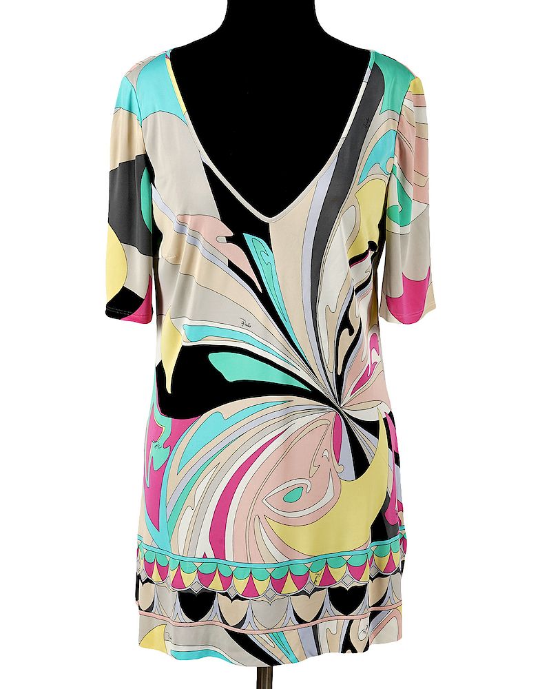 Appraisal: Emilio Pucci Multi-Colored Tunic Top Size Emilio Pucci multi-colored tunic