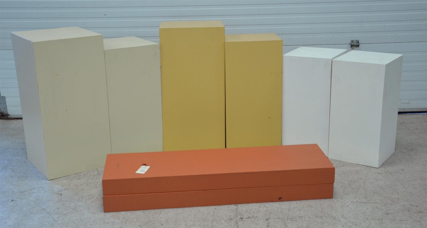 Appraisal: Lot pair display pedestals sq x h sq x h