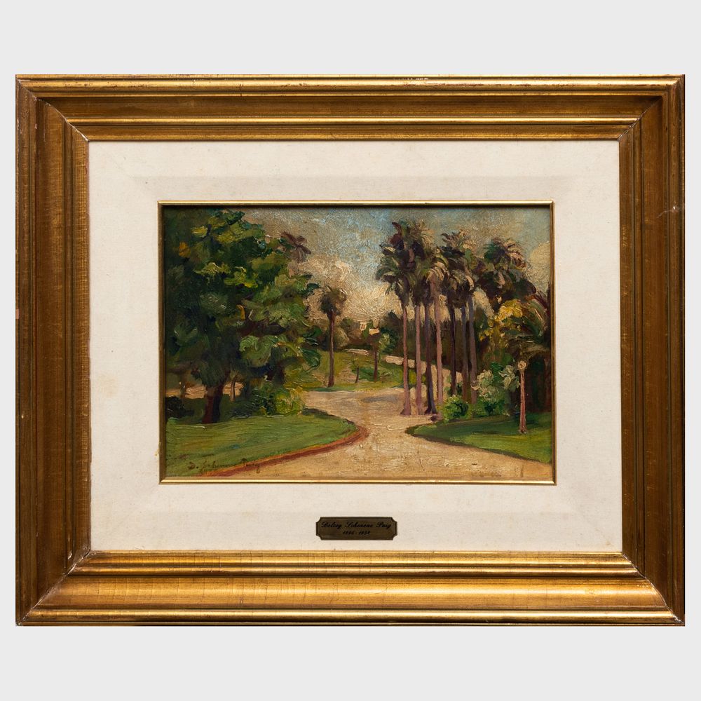 Appraisal: Attributed to Dolcey Schenone Puig - Landscape Oil on board