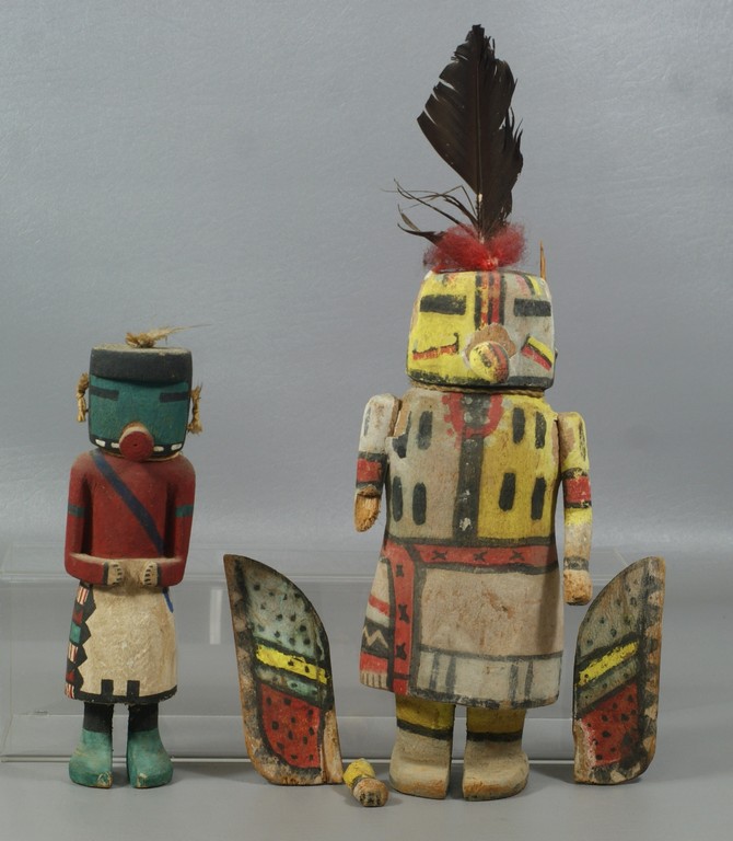 Appraisal: carved and painted wood Kachina figures the largest with looses