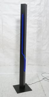 Appraisal: Blue Neon Modernist Column Art Sculpture Illumin Blue Neon Modernist