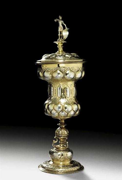 Appraisal: SILVER-GILT CUP AND COVER Nuremberg circa Maker's mark Hans Weber