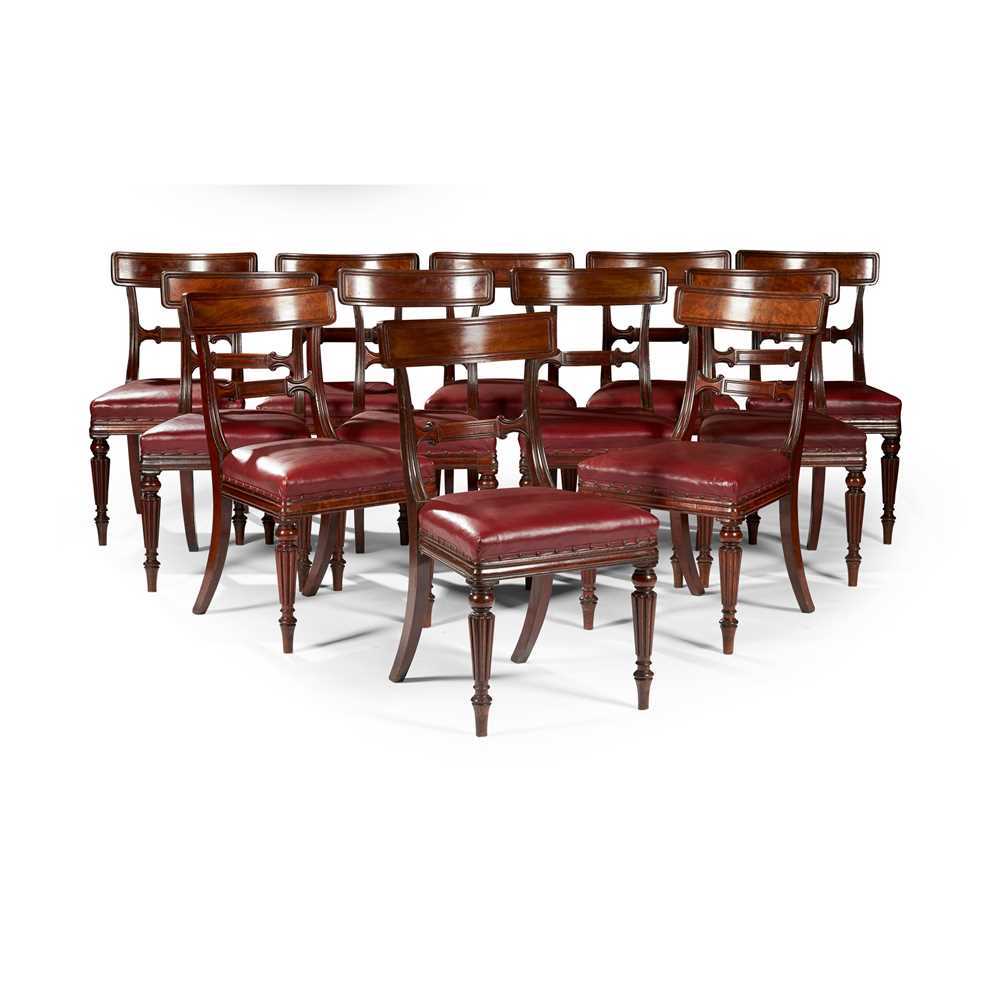 Appraisal: SET OF TWELVE REGENCY MAHOGANY DINING CHAIRS ATTRIBUTED TO GILLOWS