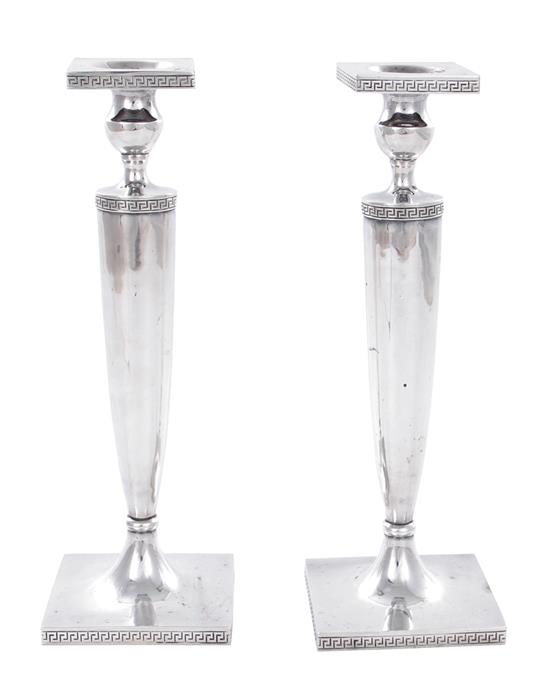 Appraisal: Pair American sterling candlesticks Supreme Silver Co New York c