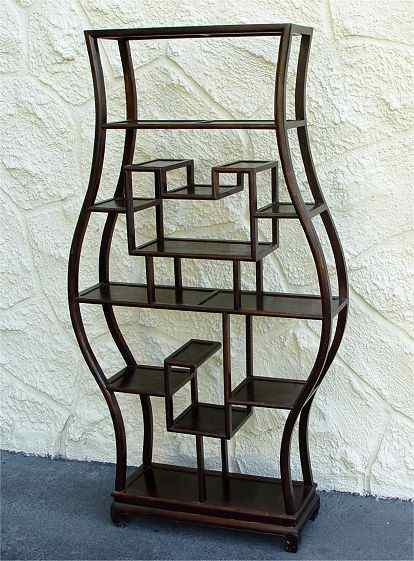 Appraisal: CHINESE OPEN DISPLAY ETAGERE Bentwood frame with shelves of varying