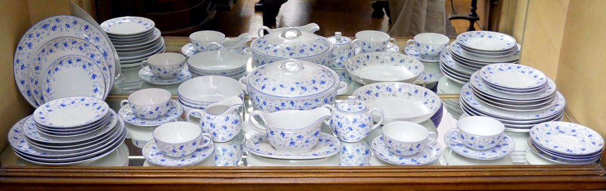 Appraisal: ARZBERG BLUE FLOWERS CHINA SERVICE A partial service approx pieces