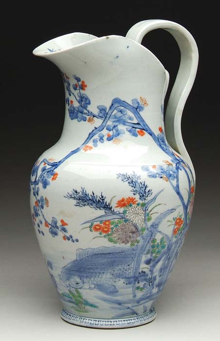 Appraisal: ORIENTAL WATER PITCHER Imari style decoration having blue tree with