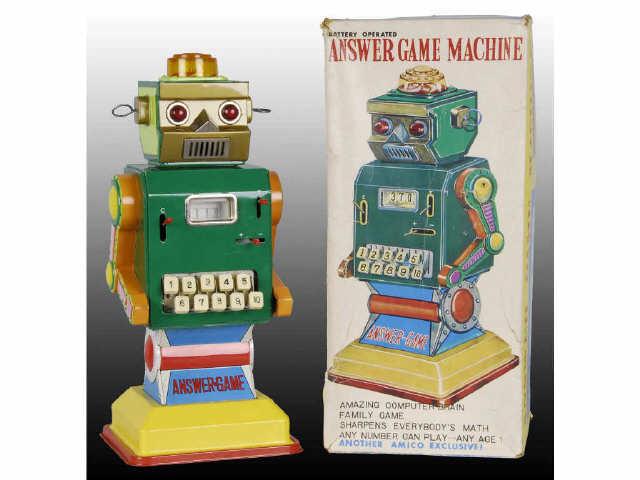 Appraisal: Japanese Answer Game Robot Machine with Orig Box Description Working