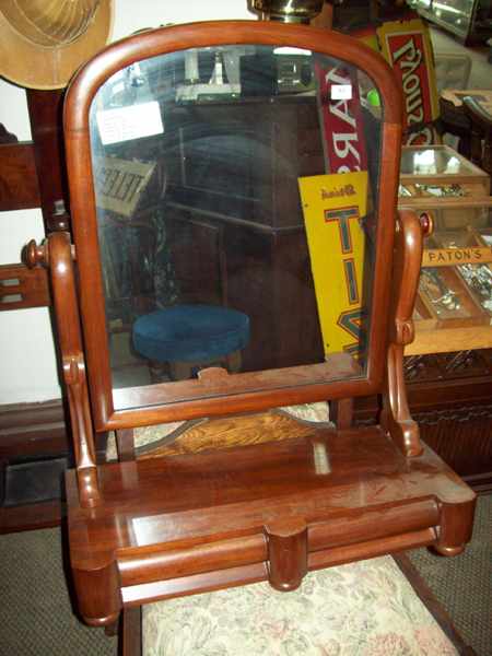 Appraisal: A LATE VICTORIAN MAHOGANY TOILET MIRROR