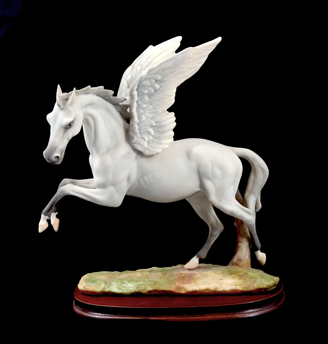 Appraisal: LAZLO ISPANKY PORCELAIN PEGASUS FIGURE Limited edition of figure of