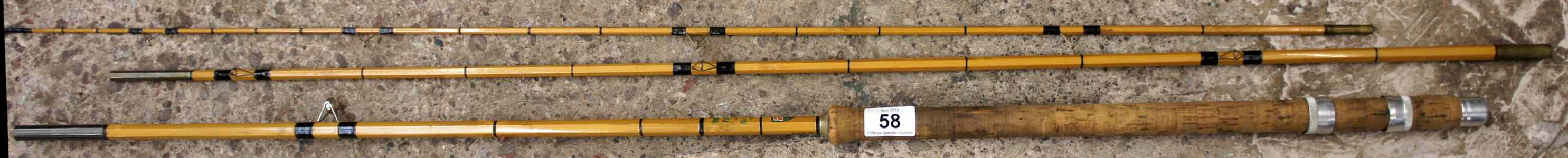 Appraisal: Hardys Mitre Split Cane Three Piece Fishing Rod