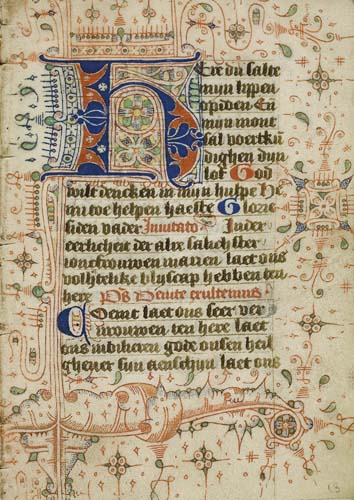 Appraisal: HORAE B M V Liturgical manuscript in Dutch written in