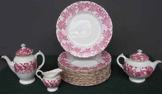 Appraisal: COPELAND SPODE SET Twelve dinner plates tea pot coffee pot