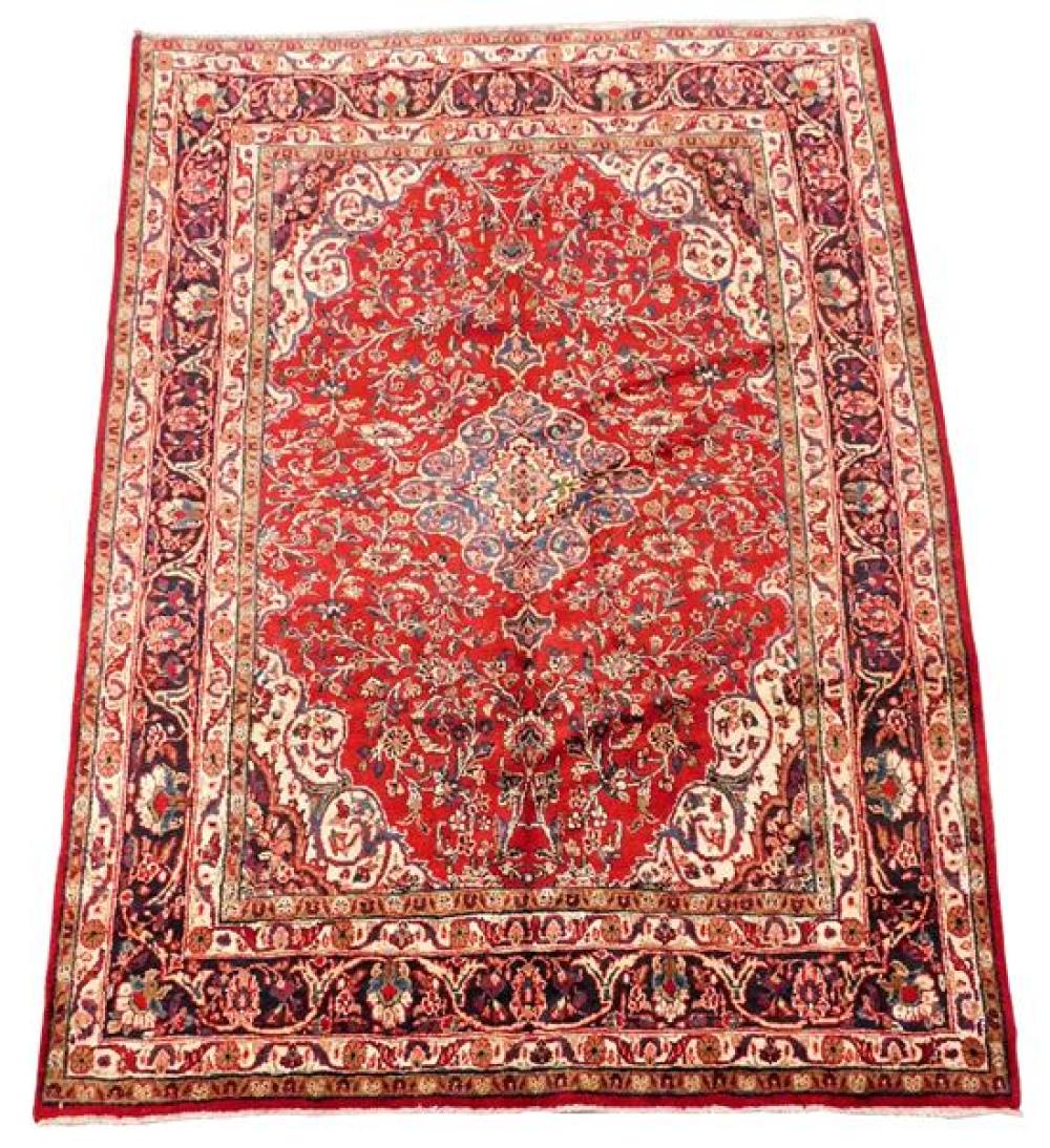 Appraisal: RUG Persian Kazvin ' x ' wool on cotton blue