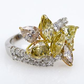 Appraisal: Approx Pear Shape Marquise and Heart Shape Fancy Color Diamond