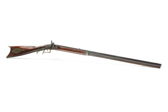 Appraisal: PERCUSSION RIFLE American mid th century Walnut half stock with