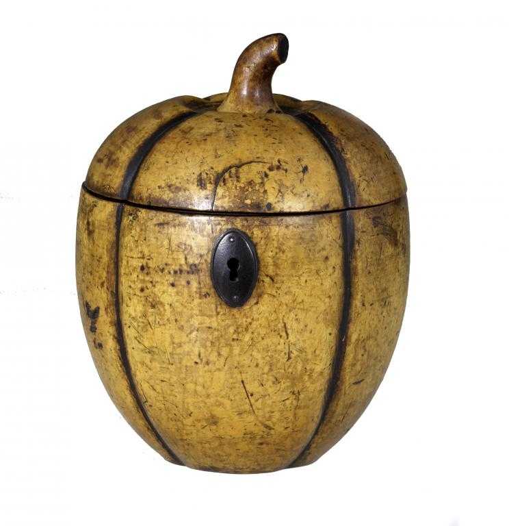 Appraisal: A GEORGE III FRUITWOOD TEA CADDY IN THE FORM OF