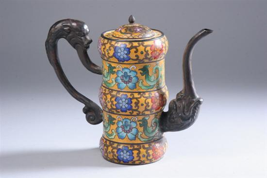 Appraisal: CHINESE CLOISONNE TEAPOT - in high