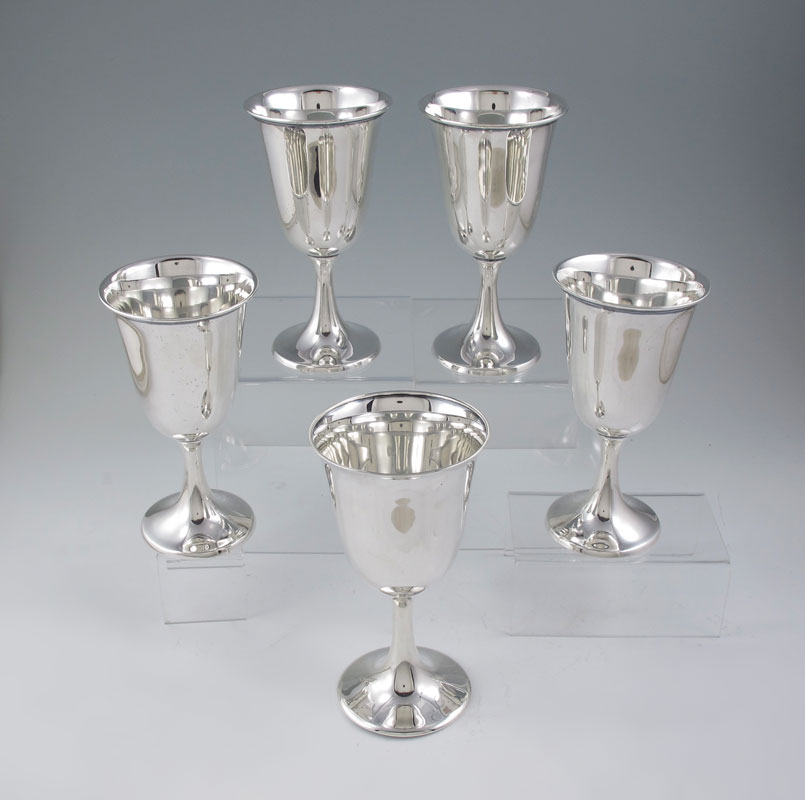 Appraisal: PIECE REVERE ALVIN STERLING GOBLETS Revere pattern number Alvin pattern