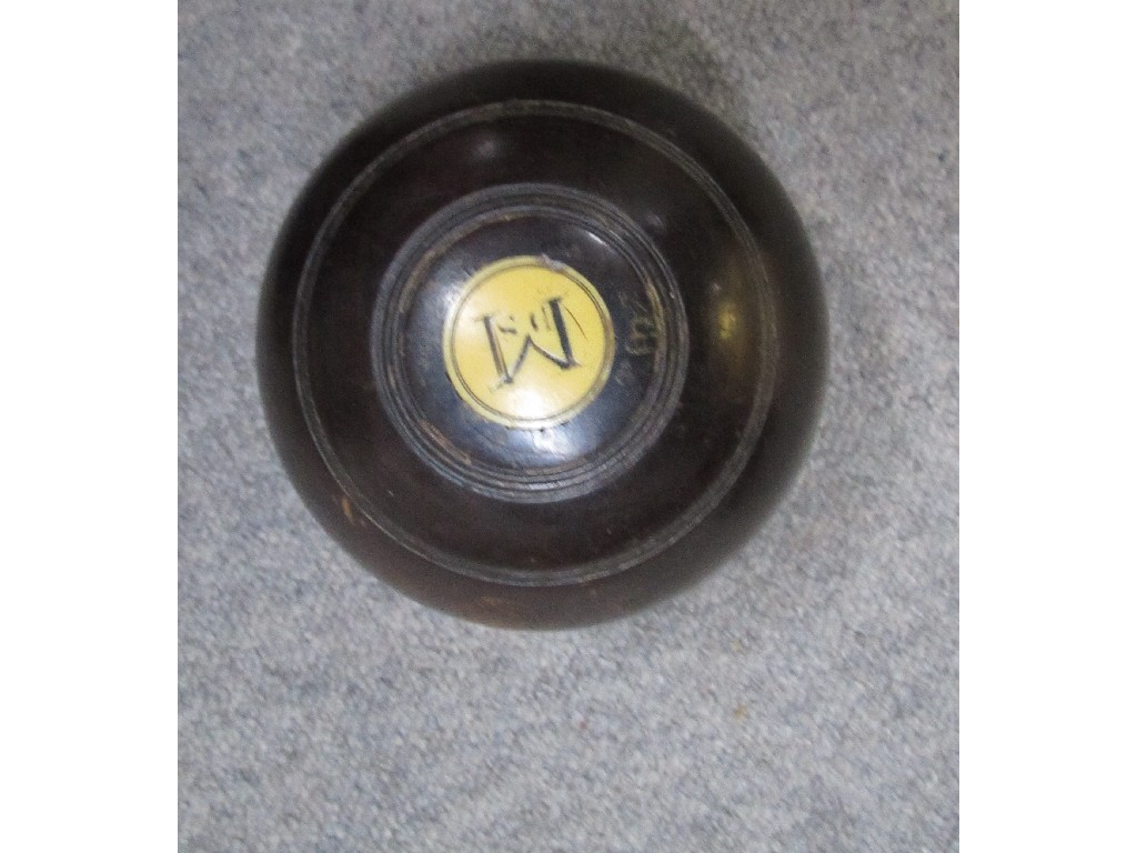 Appraisal: Lot comprising two sets of lawn bowls