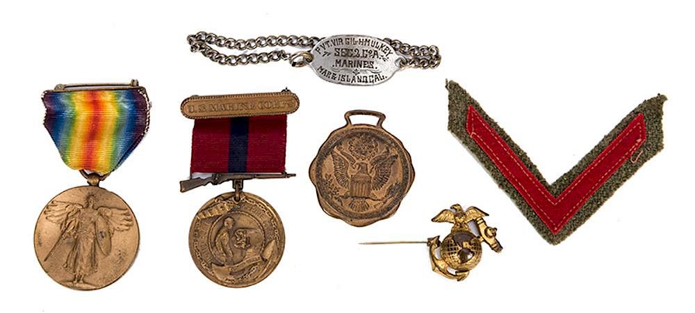 Appraisal: Group of Virgil s World War I Marine Corps Service