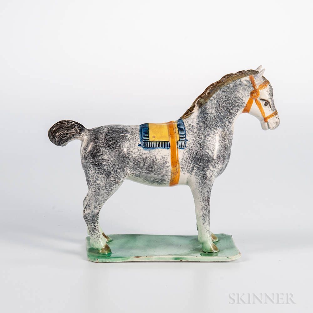 Appraisal: Staffordshire Pearlware Model of a Horse Staffordshire Pearlware Model of