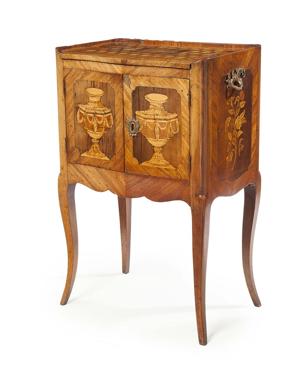 Appraisal: FRENCH LOUIS XV KINGWOOD PARQUETRY AND MARQUETRY CABINET MID TH