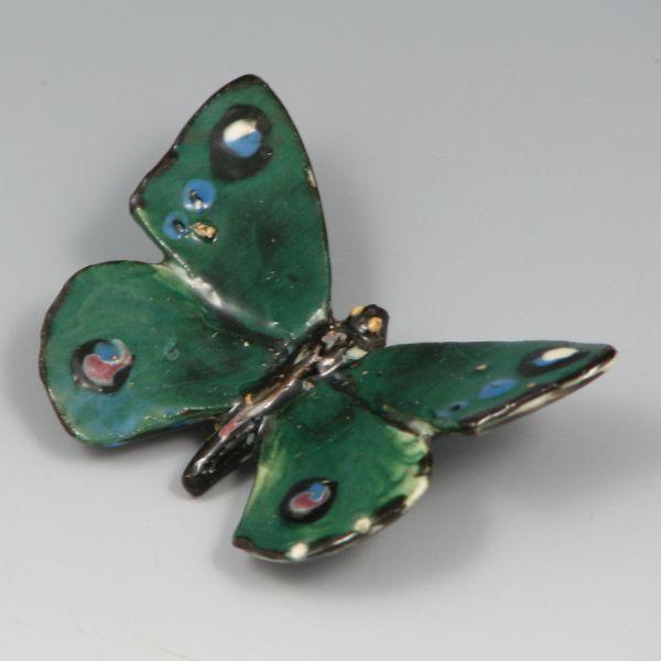 Appraisal: Weller miniature butterfly figurine Unmarked Two flakes to the edge