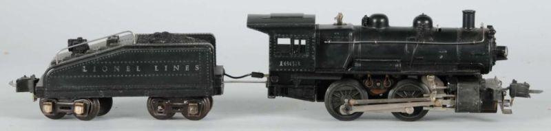 Appraisal: Lionel O-Gauge Switcher Engine Tender Description Pre-war Tin-plate Includes switcher